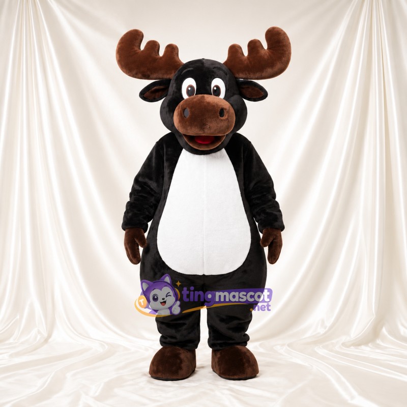 Black Moose Mascot Costume Black Moose Mascot Costume