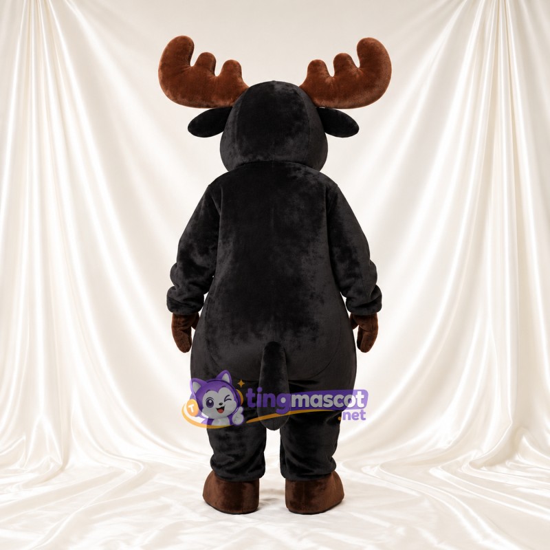 Black Moose Mascot Costume Black Moose Mascot Costume
