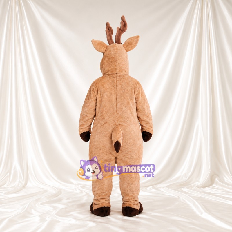 Costume de mascotte Renne – brun clair – Bois (marron); Sabots (noir) Costume de mascotte Renne – brun clair – Bois (marron); Sabots (noir)