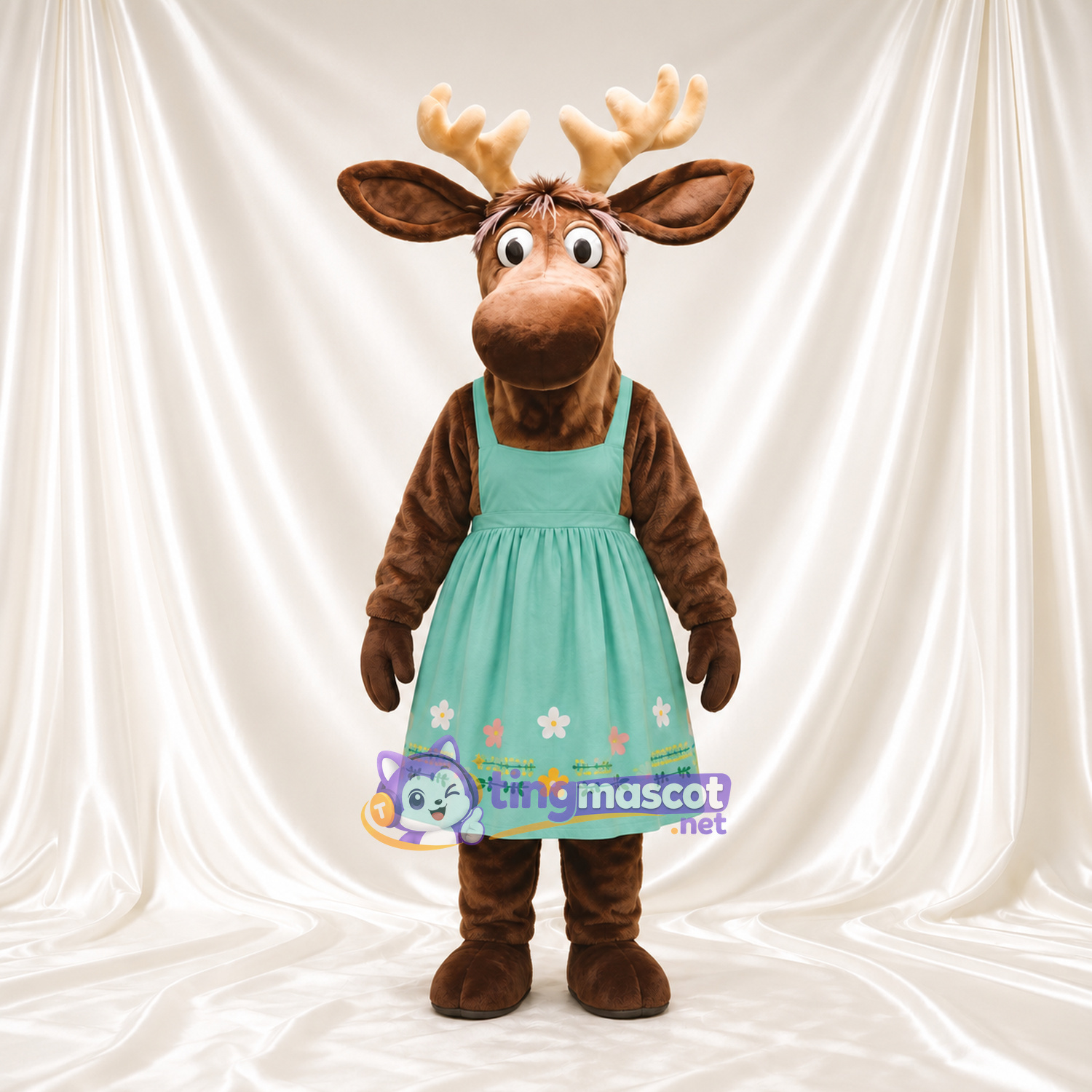 Costume de mascotte Élan – marron – Tablier Costume de mascotte Élan – marron – Tablier