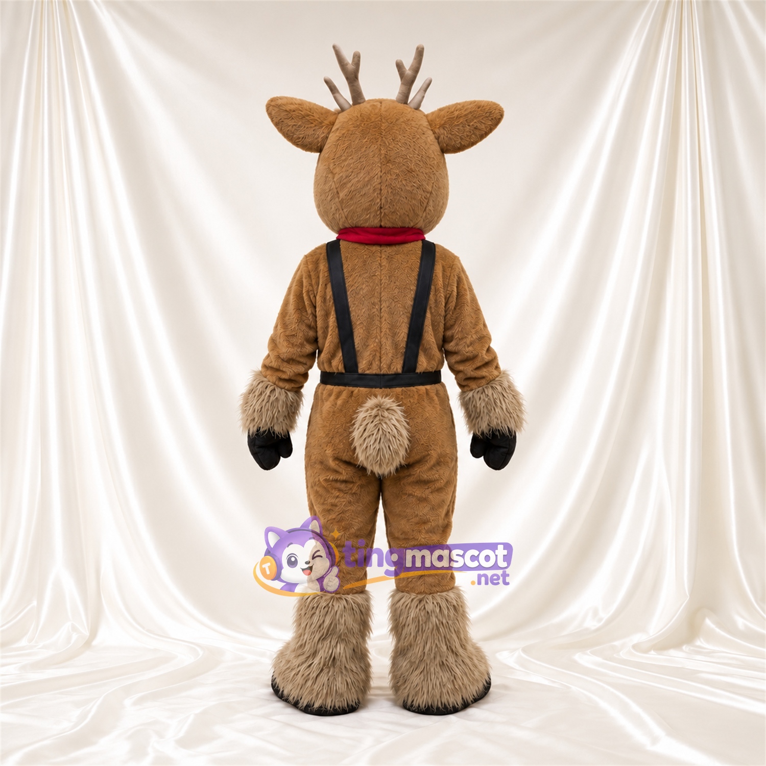 Costume de mascotte Renne – marron – Bretelles Costume de mascotte Renne – marron – Bretelles