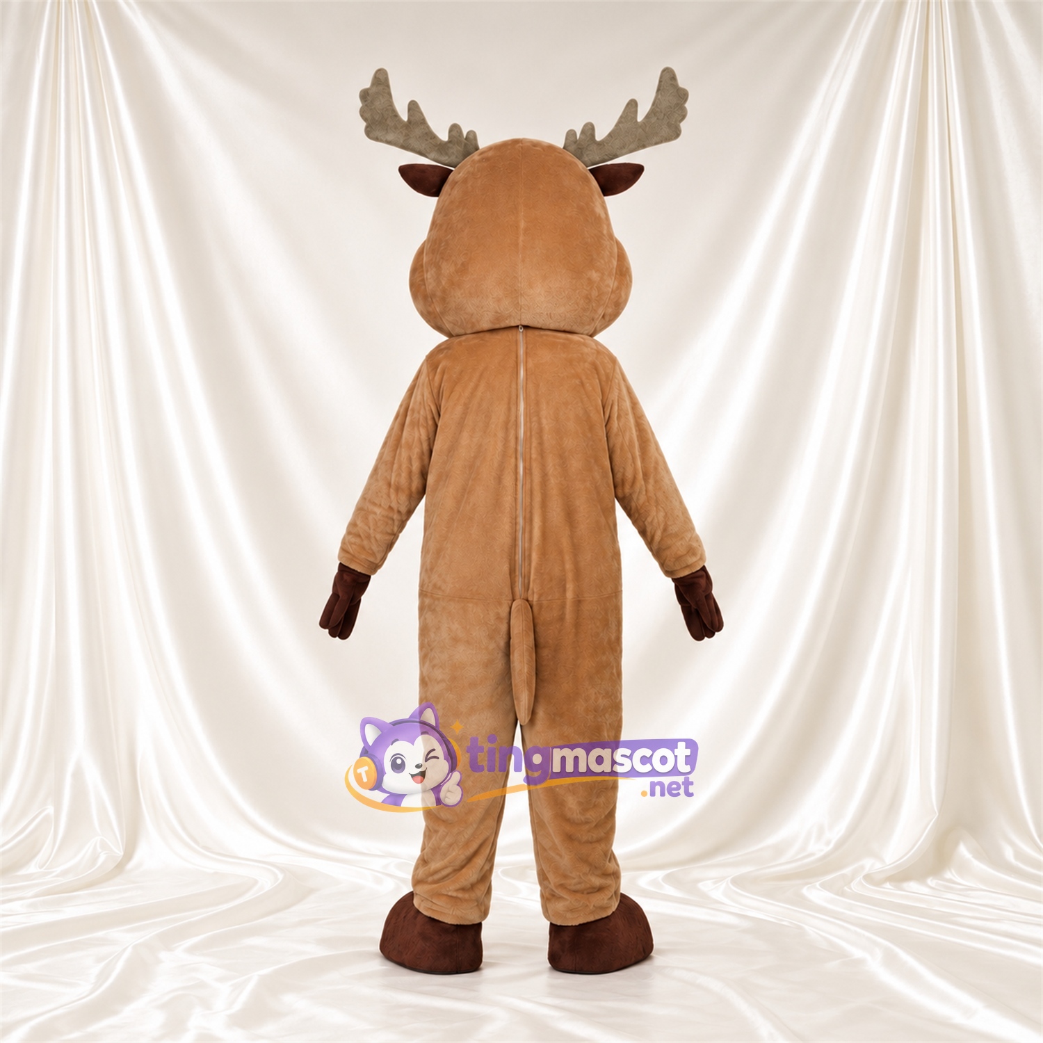Costume de mascotte Élan – brun clair – Bois (marron); Sabots (marron) Costume de mascotte Élan – brun clair – Bois (marron); Sabots (marron)