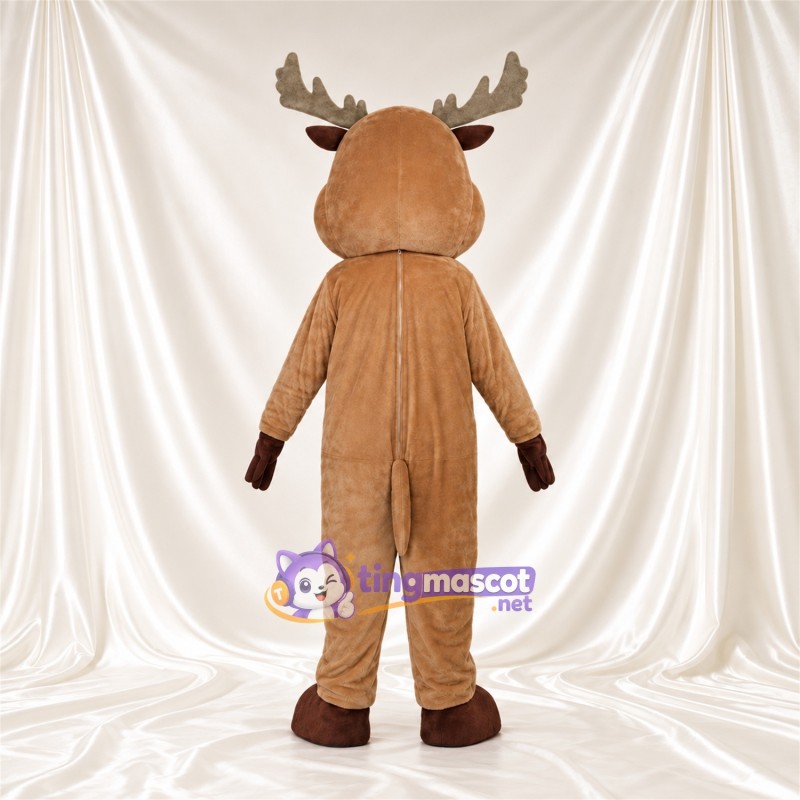 Costume de mascotte Élan – brun clair – Bois (marron); Sabots (marron) Costume de mascotte Élan – brun clair – Bois (marron); Sabots (marron)