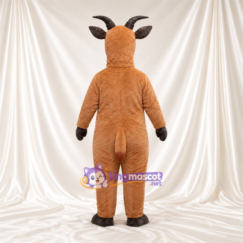Costume de mascotte Antilope – brun clair – Ventre (blanc) Costume de mascotte Antilope – brun clair – Ventre (blanc)