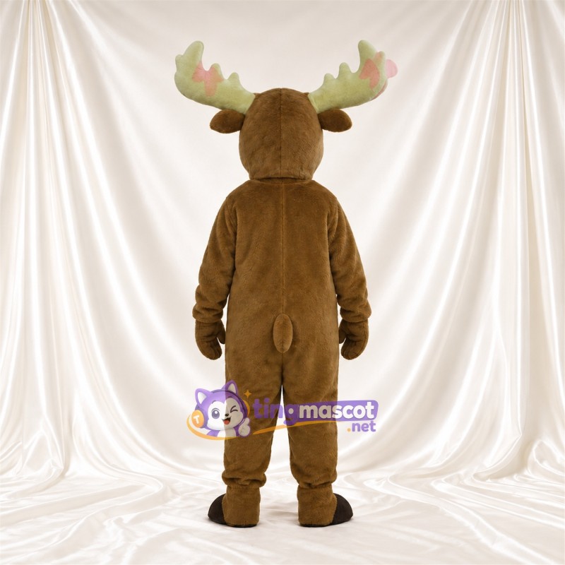 Maskottchenkostüm Elch – braun – Geweih (creme) Maskottchenkostüm Elch – braun – Geweih (creme)