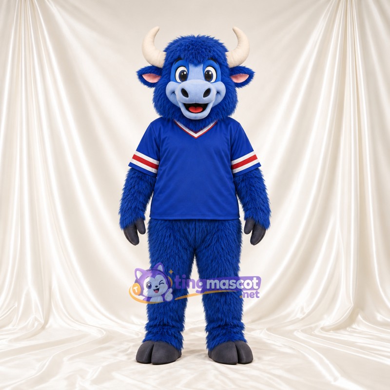 Maskottchenkostüm Stier – blau – Hemd Maskottchenkostüm Stier – blau – Hemd