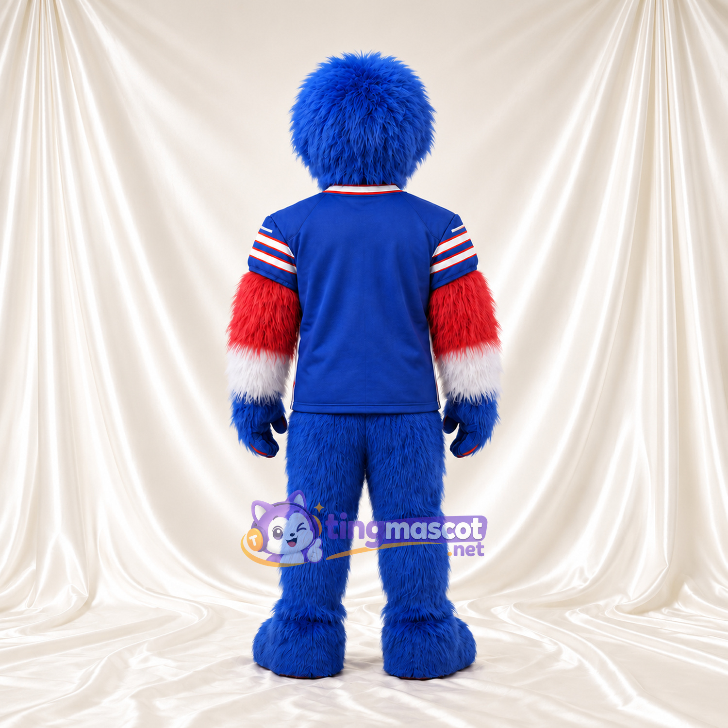 Maskottchenkostüm Clown – blau / rot / weiß – Outfit (blau) Maskottchenkostüm Clown – blau / rot / weiß – Outfit (blau)