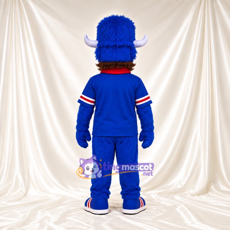 Maskottchenkostüm Clown – blau / rot – Outfit (blau); Schal (rot) Maskottchenkostüm Clown – blau / rot – Outfit (blau); Schal (rot)