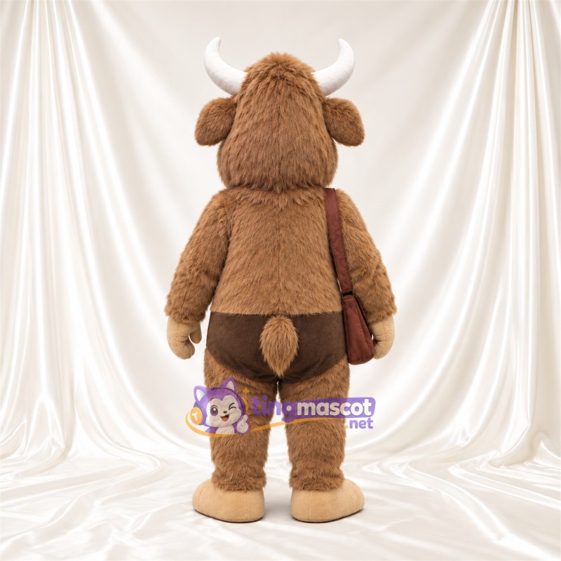 Costume de mascotte Buffle – brun clair – Gilet (marron) Costume de mascotte Buffle – brun clair – Gilet (marron)