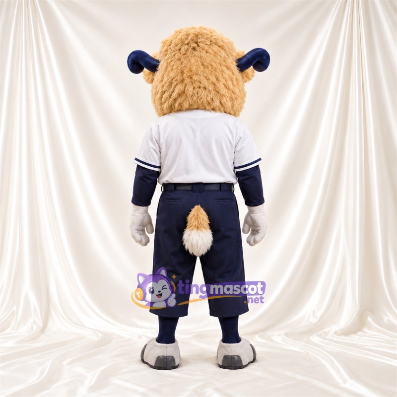 Costume de mascotte Bélier – blanc – Chemise; Pantalon (bleu marine) Costume de mascotte Bélier – blanc – Chemise; Pantalon (bleu marine)