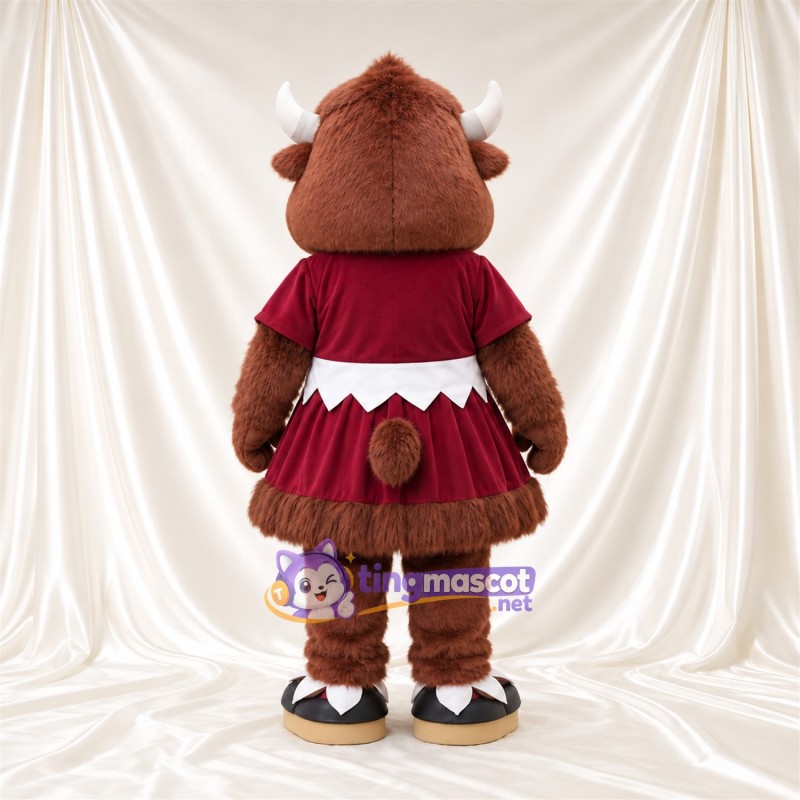 Maskottchenkostüm Büffel – braun – Kleid Maskottchenkostüm Büffel – braun – Kleid