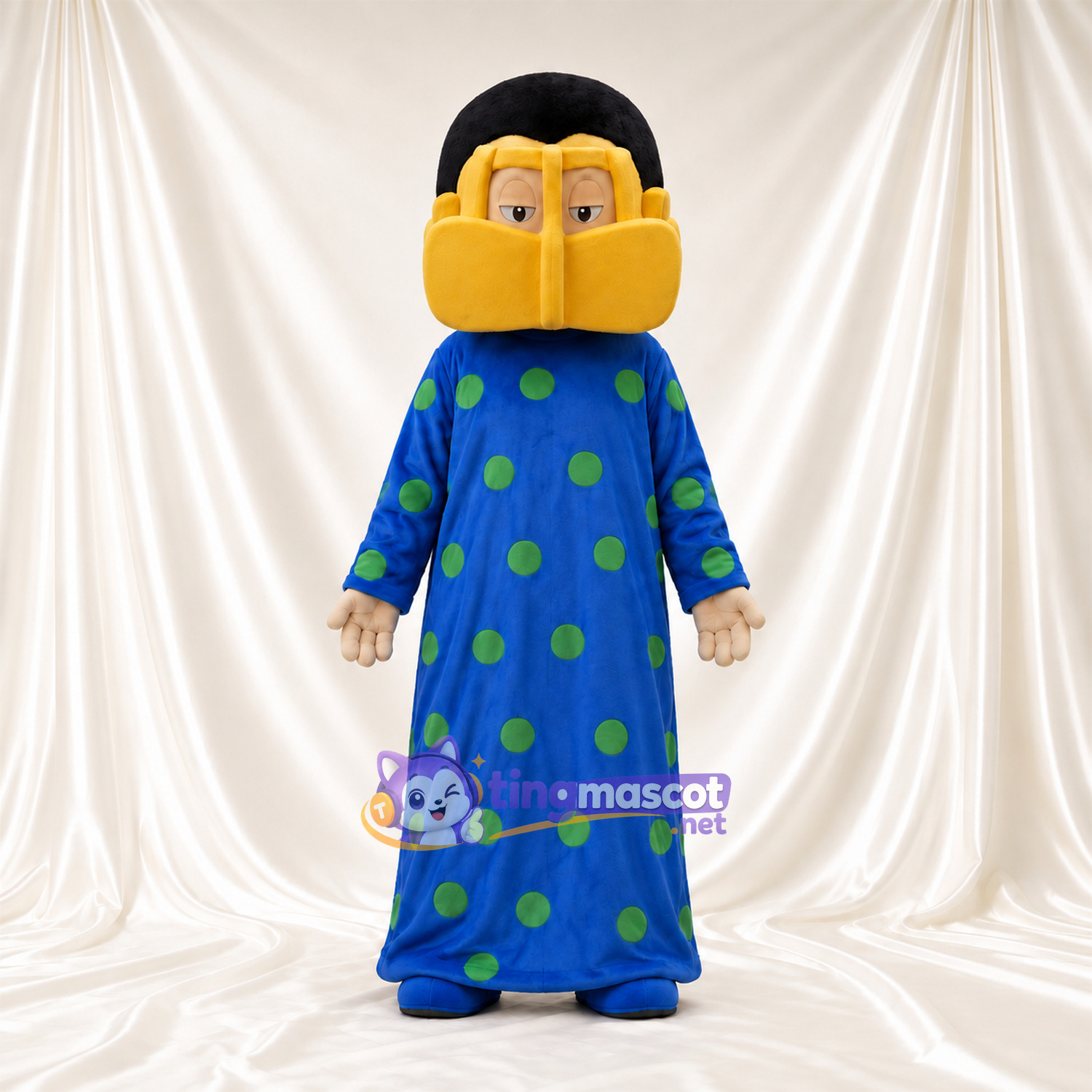 Maskottchenkostüm Comicfigur – blau / gelb – Robe Maskottchenkostüm Comicfigur – blau / gelb – Robe