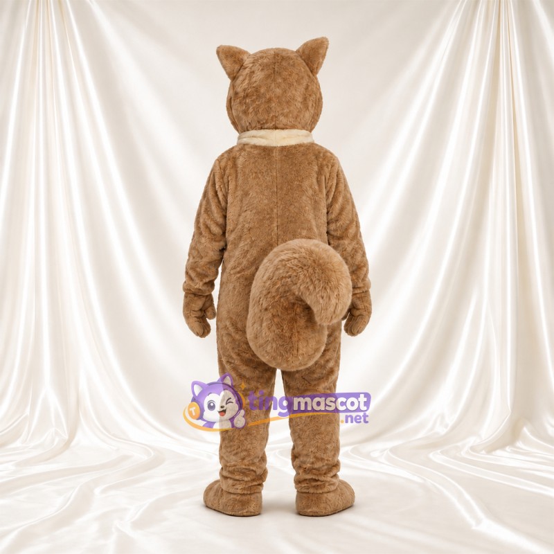 Costume de mascotte Écureuil – brun clair – Ventre (crème) Costume de mascotte Écureuil – brun clair – Ventre (crème)