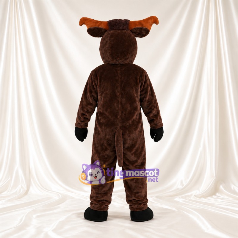 Costume de mascotte Élan – marron foncé – Bois; Gants (noir) Costume de mascotte Élan – marron foncé – Bois; Gants (noir)