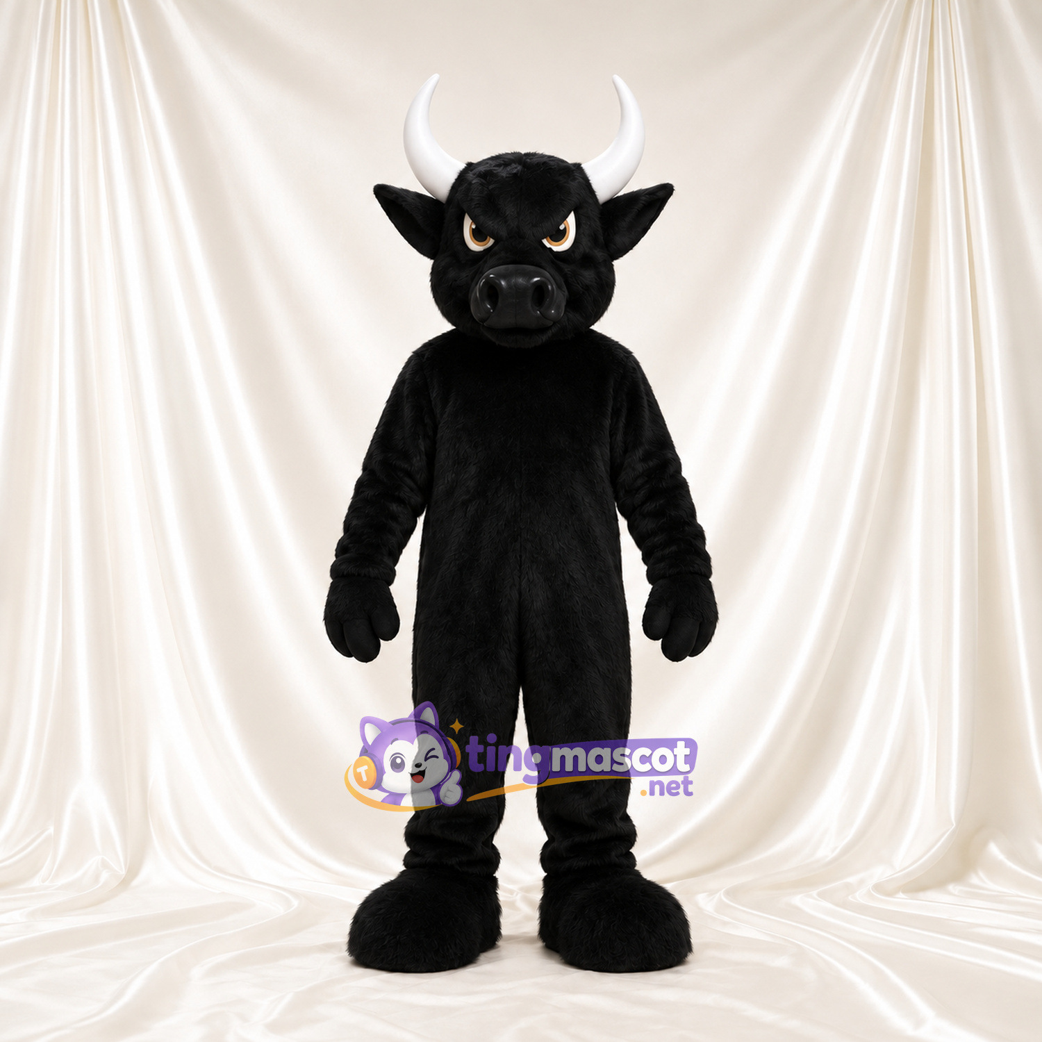 Black Bison Mascot Costume Black Bison Mascot Costume