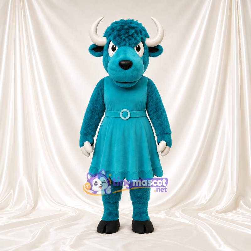 Maskottchenkostüm Bison – petrol – Kleid (petrol) Maskottchenkostüm Bison – petrol – Kleid (petrol)