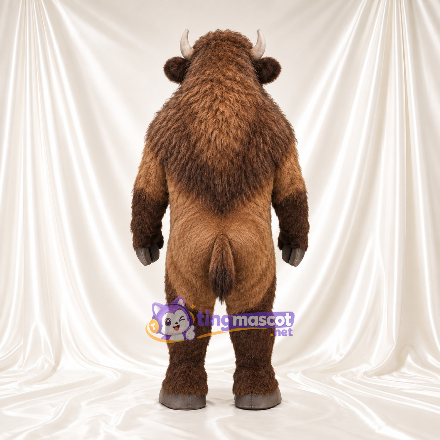 Costume de mascotte Bison – marron – Crinière; Fourrure hirsute Costume de mascotte Bison – marron – Crinière; Fourrure hirsute