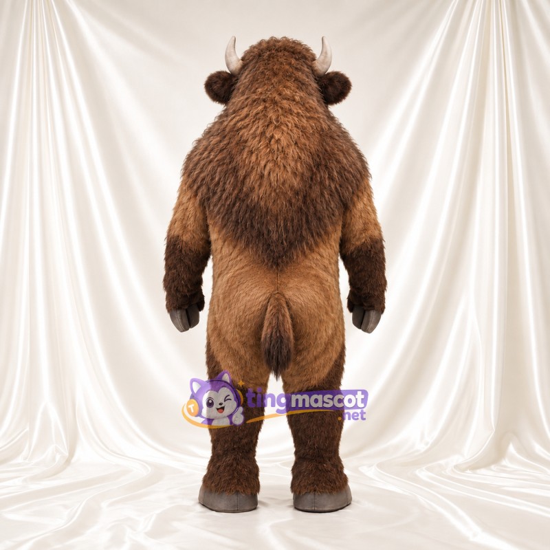Costume de mascotte Bison – marron – Crinière; Fourrure hirsute Costume de mascotte Bison – marron – Crinière; Fourrure hirsute