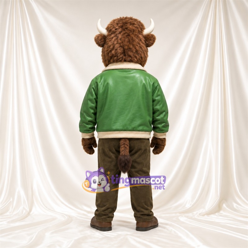Costume de mascotte Bison – marron – Veste (vert) Costume de mascotte Bison – marron – Veste (vert)