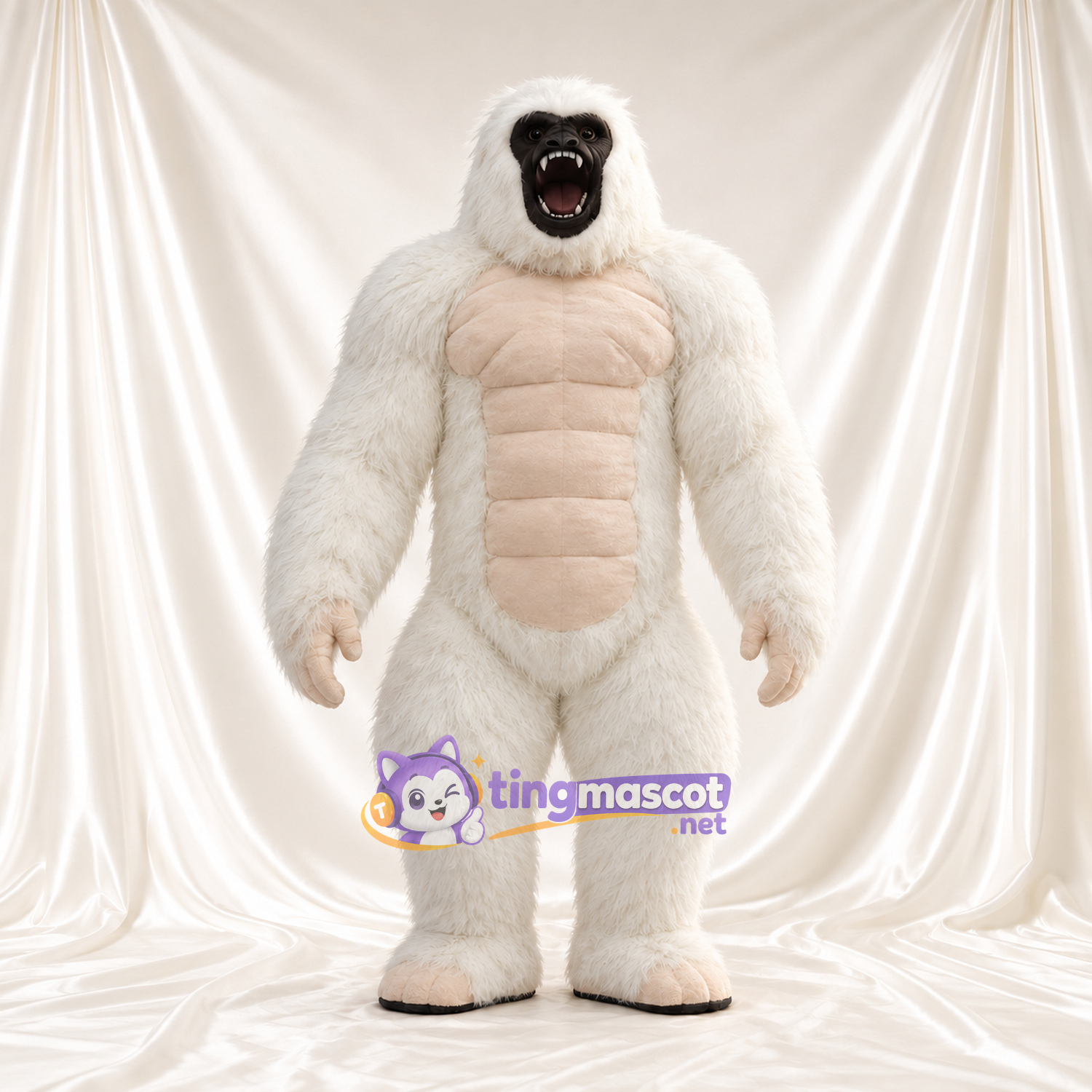 Costume de mascotte Gorille – blanc