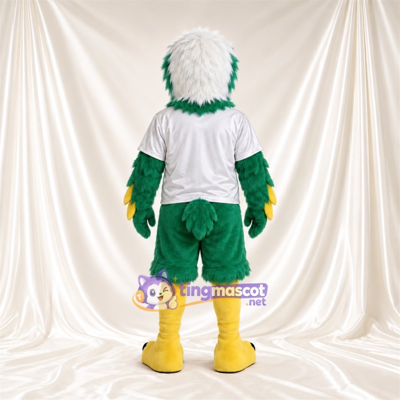 Costume de mascotte Aigle – vert – Chemise (blanc); Short (vert) Costume de mascotte Aigle – vert – Chemise (blanc); Short (vert)