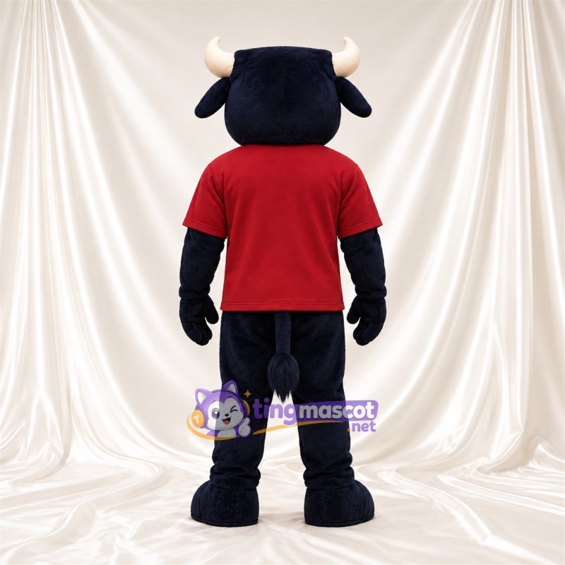 Maskottchenkostüm Stier – blau – Hemd (rot) Maskottchenkostüm Stier – blau – Hemd (rot)