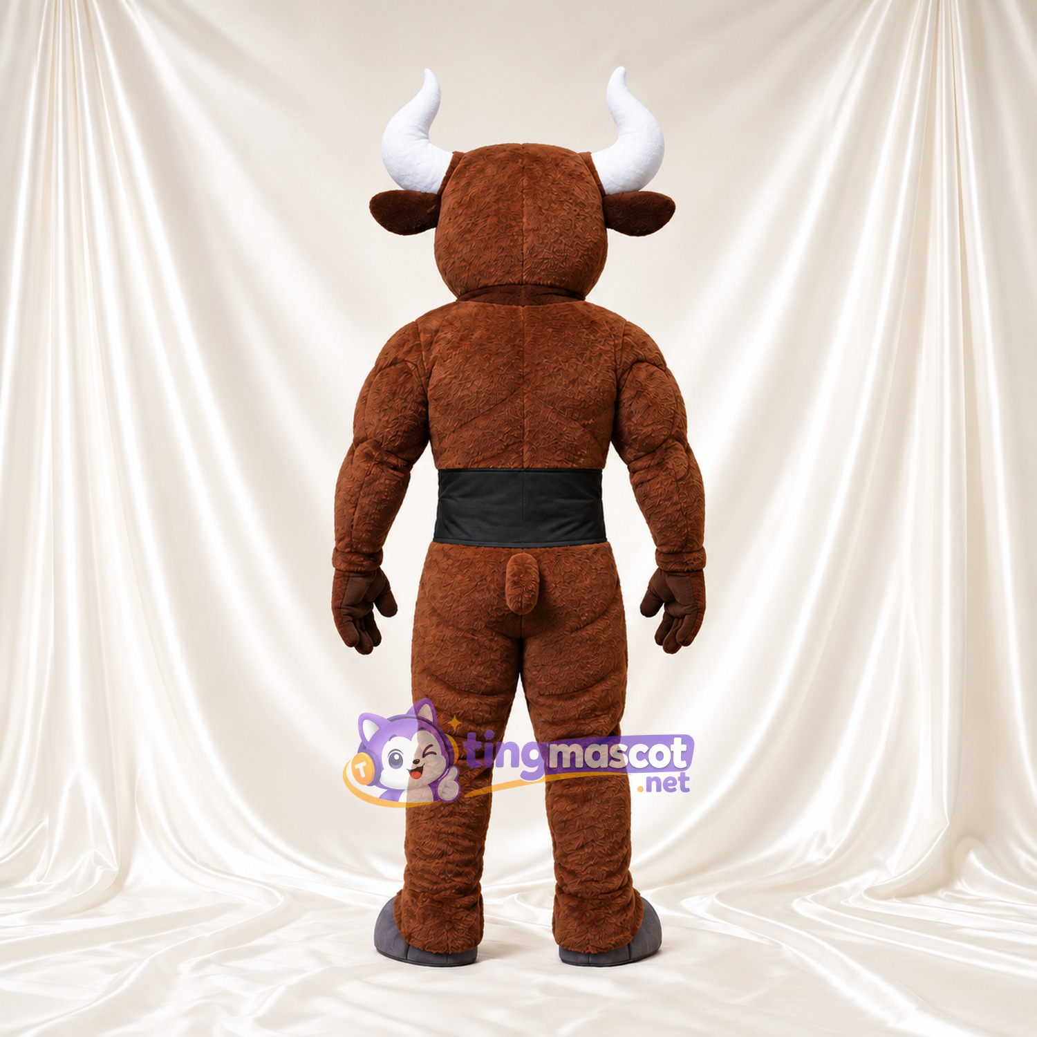 Costume de mascotte Taureau – marron – Ceinture (noir) Costume de mascotte Taureau – marron – Ceinture (noir)