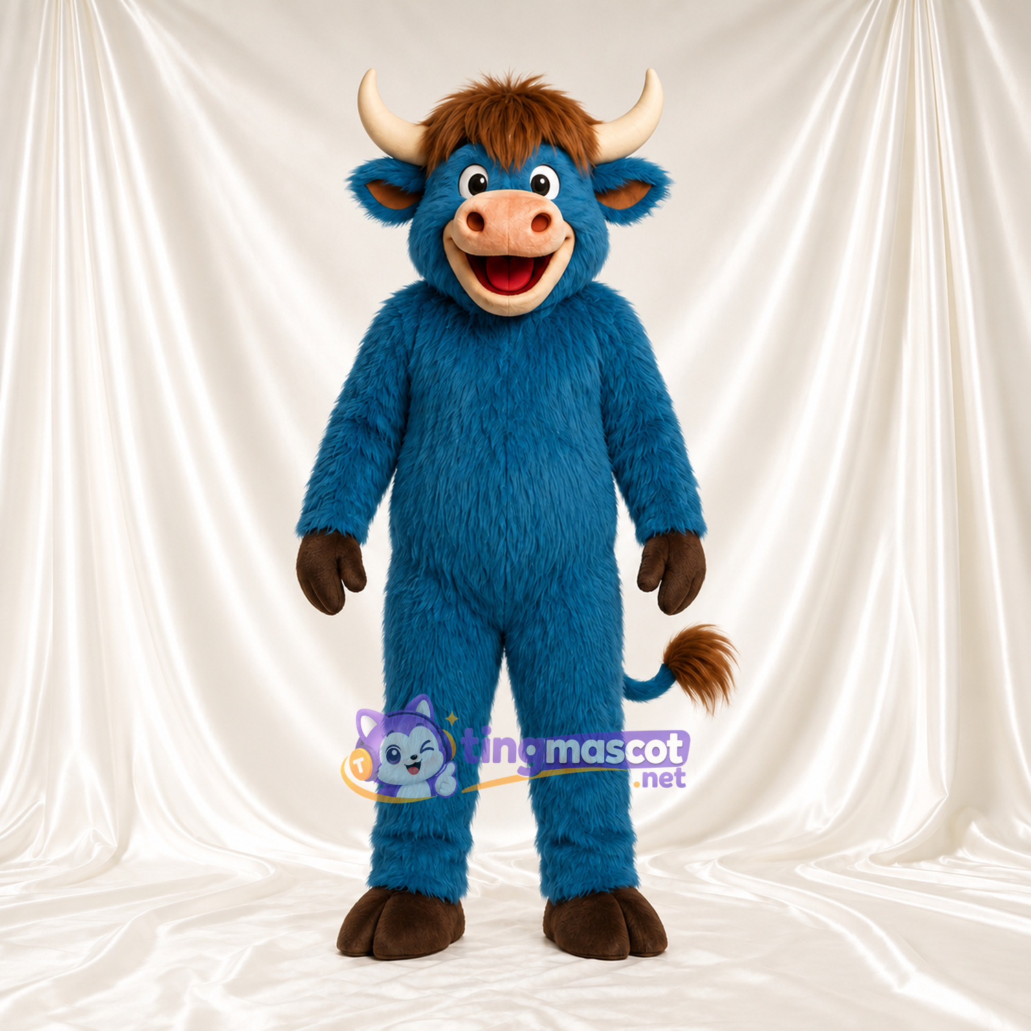 Maskottchenkostüm Stier – blau Maskottchenkostüm Stier – blau