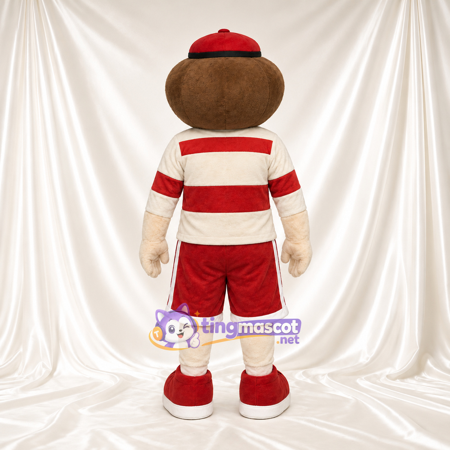 Maskottchenkostüm Comicfigur – rot / weiß – Outfit; Shorts (rot) Maskottchenkostüm Comicfigur – rot / weiß – Outfit; Shorts (rot)