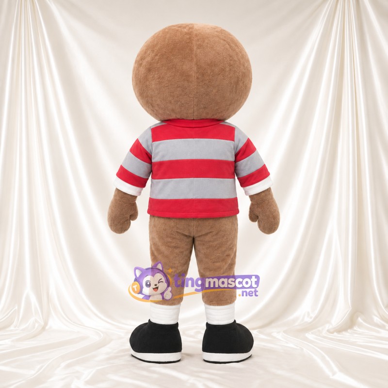 Costume de mascotte Garçon cartoon – rouge / gris – Chemise Costume de mascotte Garçon cartoon – rouge / gris – Chemise