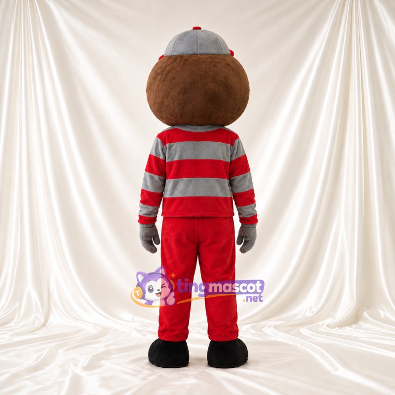 Costume de mascotte Garçon cartoon – rouge / gris – Chemise; Pantalon (rouge) Costume de mascotte Garçon cartoon – rouge / gris – Chemise; Pantalon (rouge)