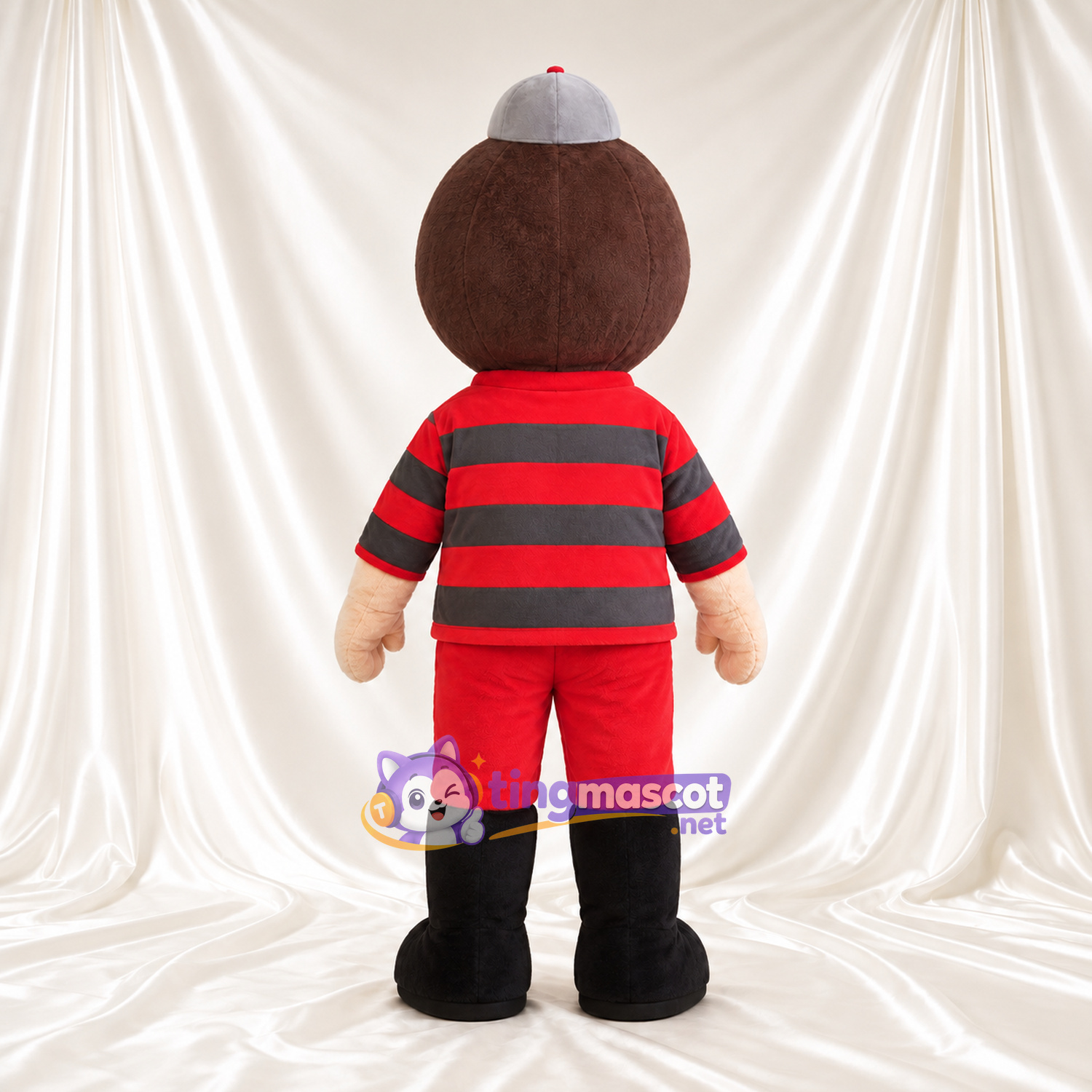 Costume de mascotte Garçon cartoon – rouge / noir – Tenue Costume de mascotte Garçon cartoon – rouge / noir – Tenue