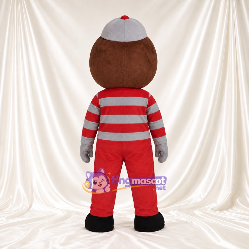 Costume de mascotte Garçon cartoon – rouge / gris – Chemise; Pantalon (rouge) Costume de mascotte Garçon cartoon – rouge / gris – Chemise; Pantalon (rouge)