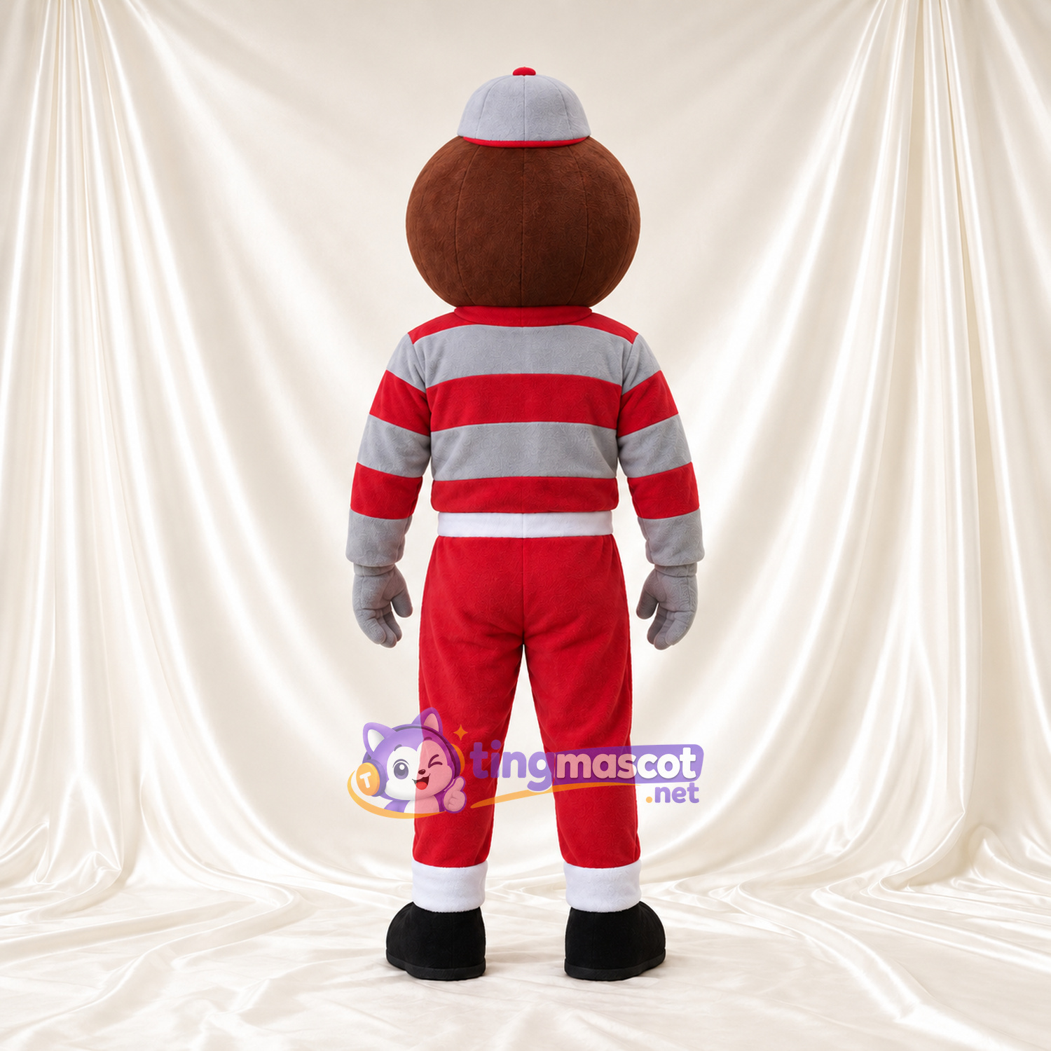 Costume de mascotte Garçon cartoon – rouge / gris – Tenue Costume de mascotte Garçon cartoon – rouge / gris – Tenue
