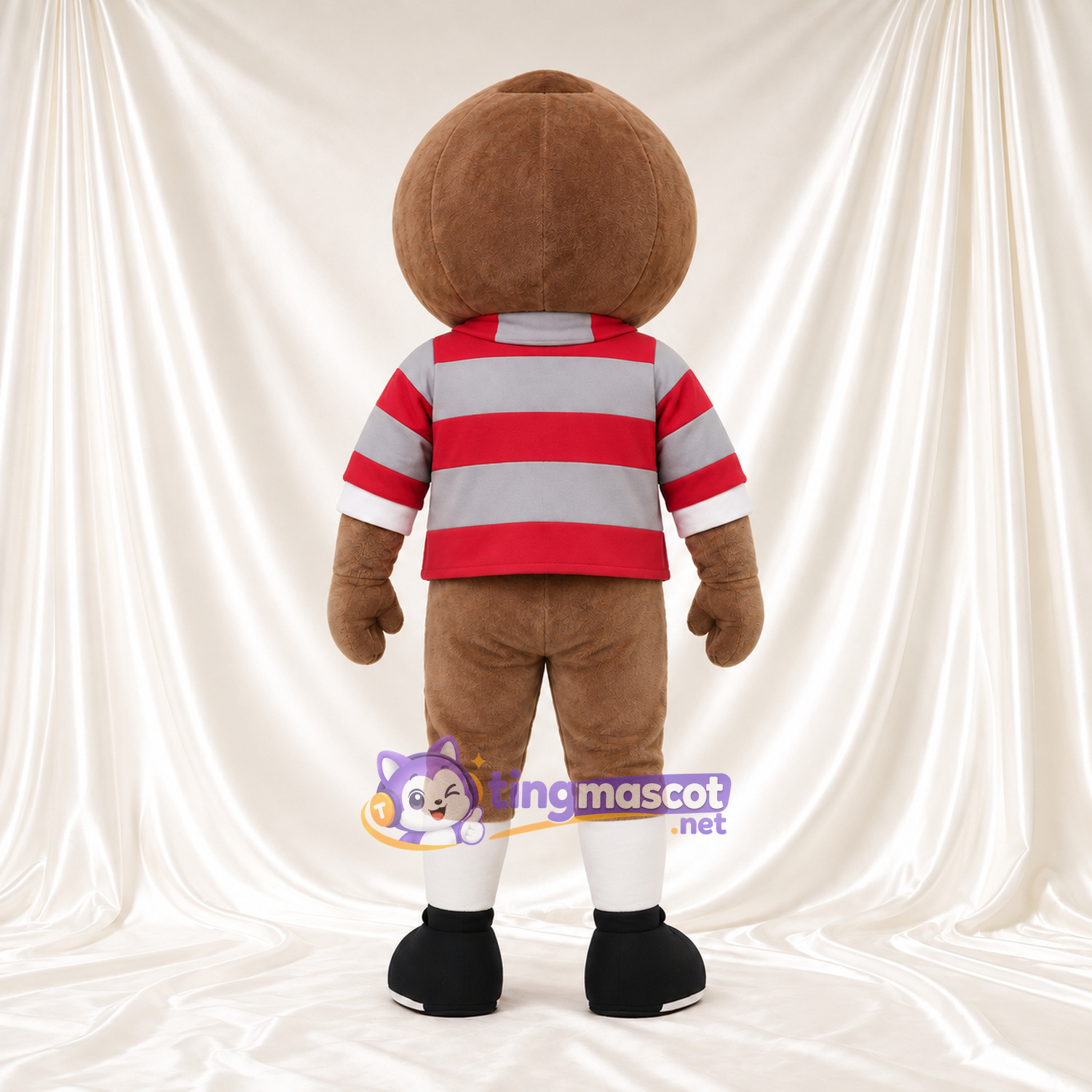 Costume de mascotte Garçon cartoon – rouge / gris – Chemise; Short (marron) Costume de mascotte Garçon cartoon – rouge / gris – Chemise; Short (marron)