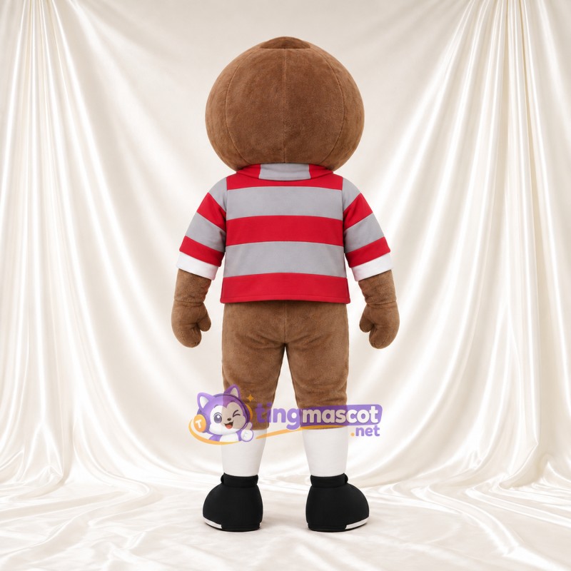 Costume de mascotte Garçon cartoon – rouge / gris – Chemise; Short (marron) Costume de mascotte Garçon cartoon – rouge / gris – Chemise; Short (marron)