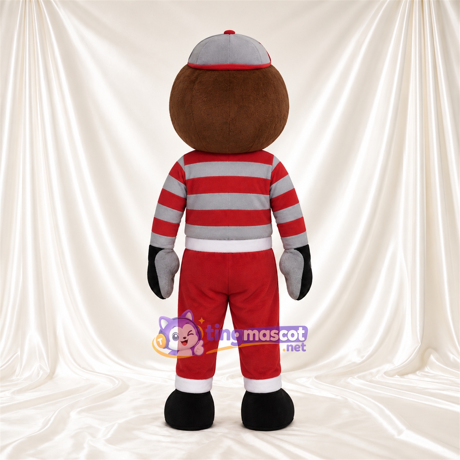 Costume de mascotte Garçon cartoon – rouge / gris – Chemise; Pantalon (rouge) Costume de mascotte Garçon cartoon – rouge / gris – Chemise; Pantalon (rouge)