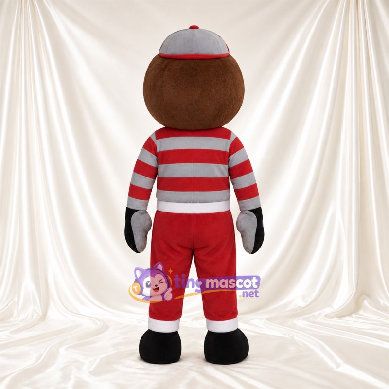 Costume de mascotte Garçon cartoon – rouge / gris – Chemise; Pantalon (rouge) Costume de mascotte Garçon cartoon – rouge / gris – Chemise; Pantalon (rouge)
