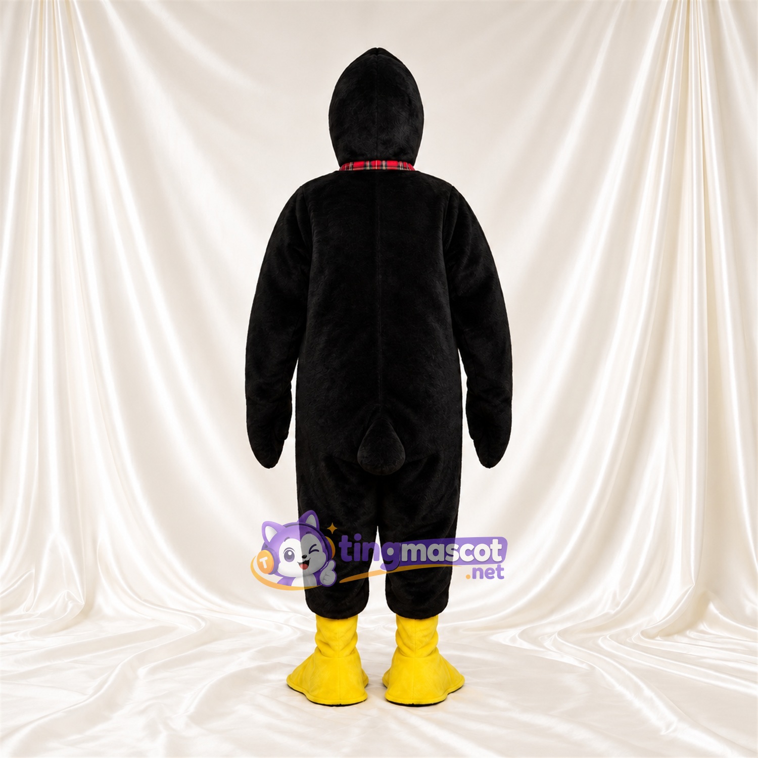 Costume de mascotte Pingouin – noir / blanc – Nœud papillon (rouge) Costume de mascotte Pingouin – noir / blanc – Nœud papillon (rouge)