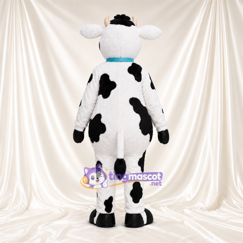 Black and White Cow Mascot Costume - Bow Tie Pink Udder Black and White Cow Mascot Costume - Bow Tie Pink Udder