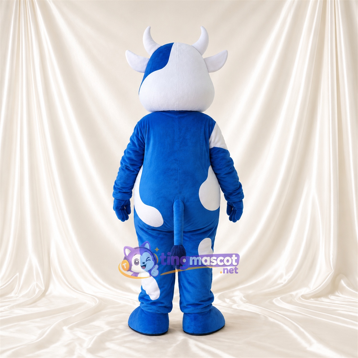 Costume de mascotte Vache – bleu / blanc Costume de mascotte Vache – bleu / blanc