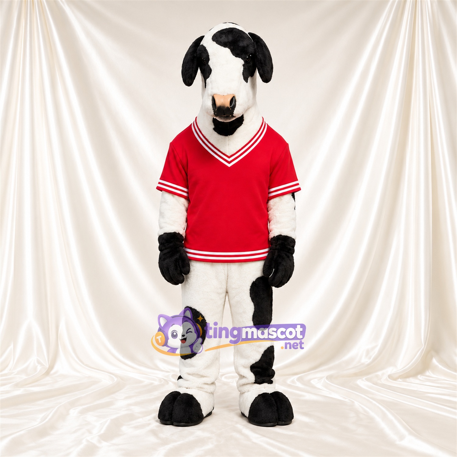 Costume de mascotte Chien – noir / blanc – Chemise Costume de mascotte Chien – noir / blanc – Chemise
