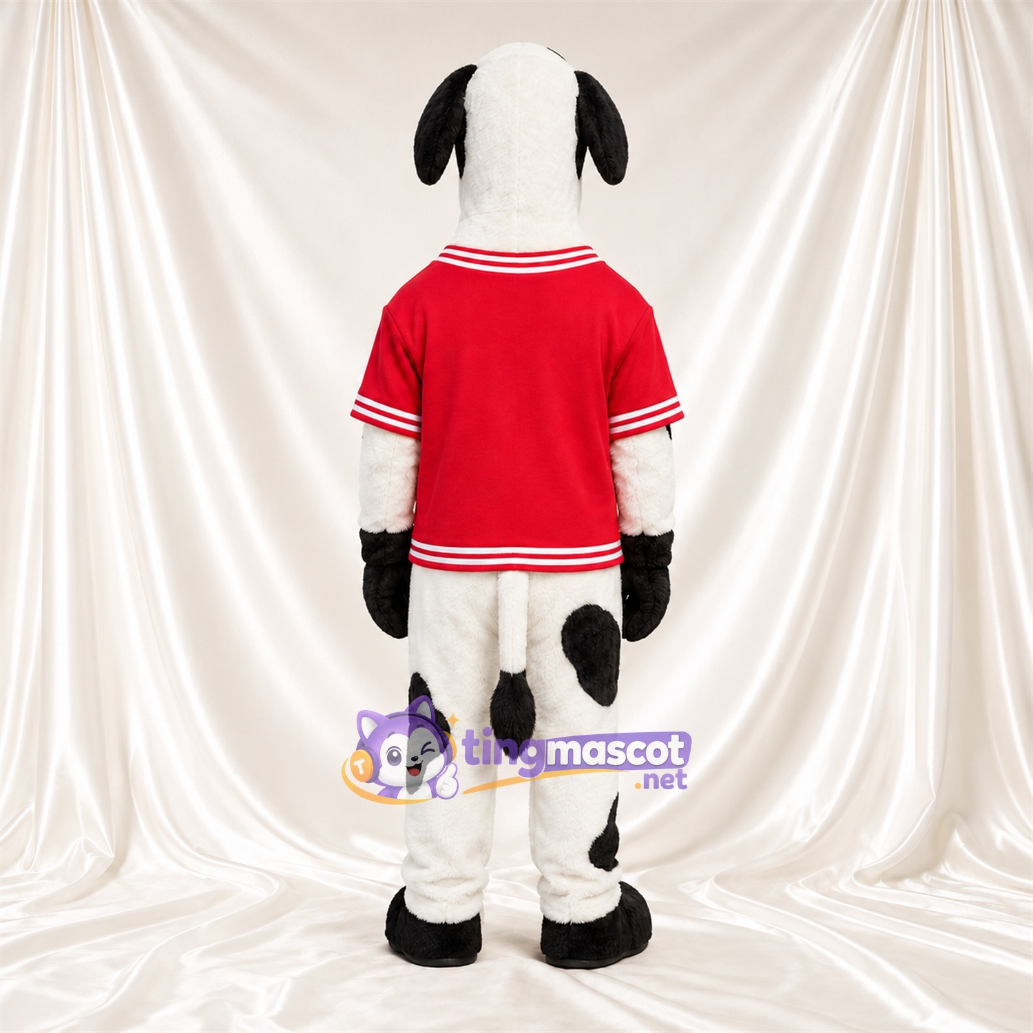Costume de mascotte Chien – noir / blanc – Chemise Costume de mascotte Chien – noir / blanc – Chemise