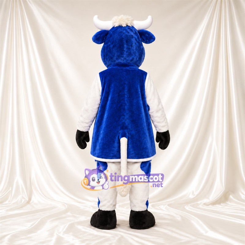 Costume de mascotte Vache – bleu / blanc – Gilet (bleu) Costume de mascotte Vache – bleu / blanc – Gilet (bleu)