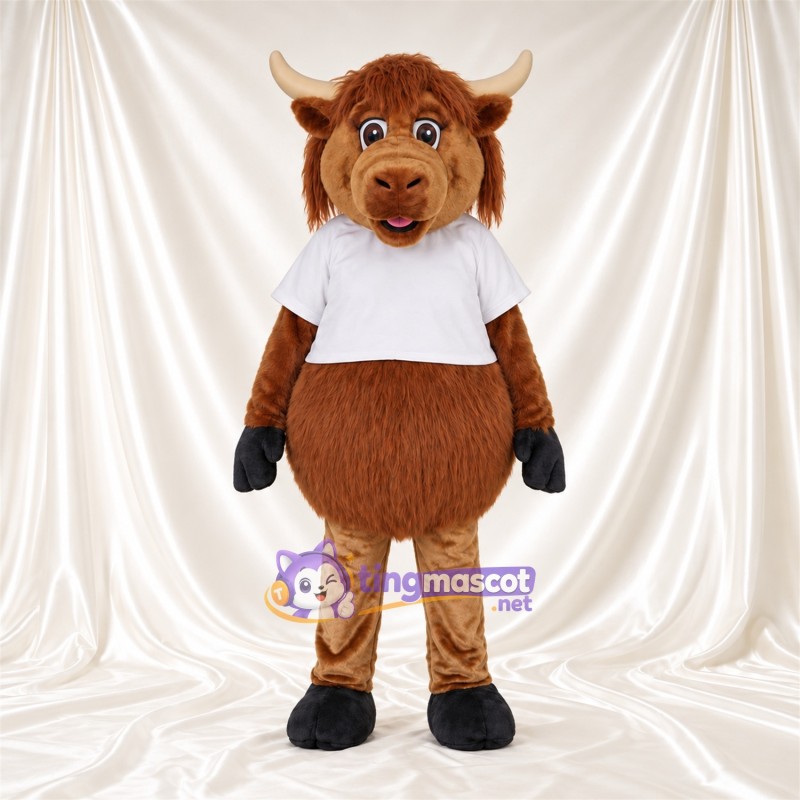 Costume de mascotte Vache – marron – Chemise (blanc) Costume de mascotte Vache – marron – Chemise (blanc)