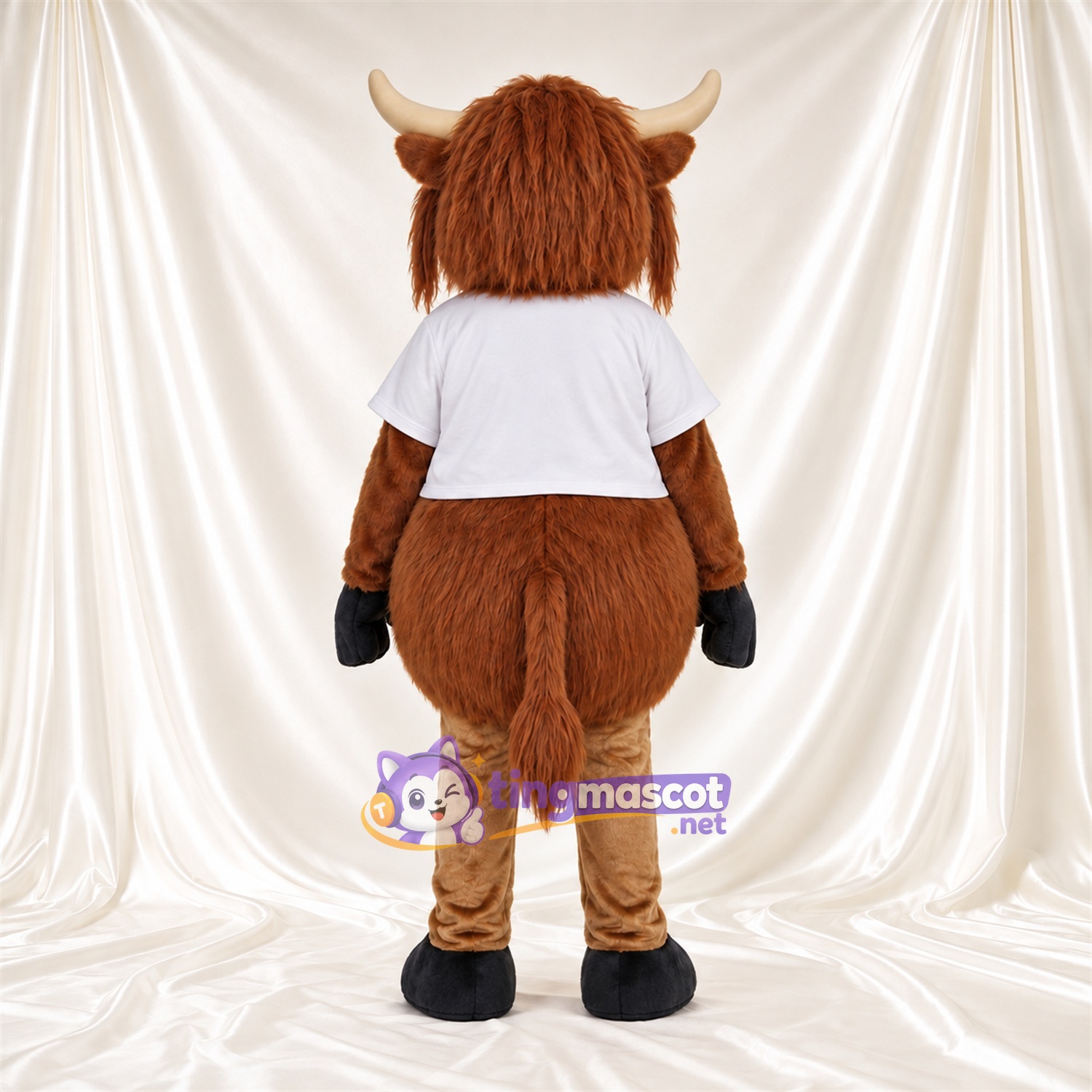 Costume de mascotte Vache – marron – Chemise (blanc) Costume de mascotte Vache – marron – Chemise (blanc)