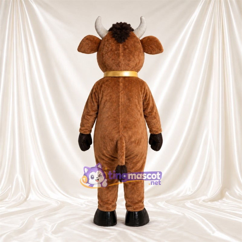 Costume de mascotte Vache – marron – Collier à clochette Costume de mascotte Vache – marron – Collier à clochette