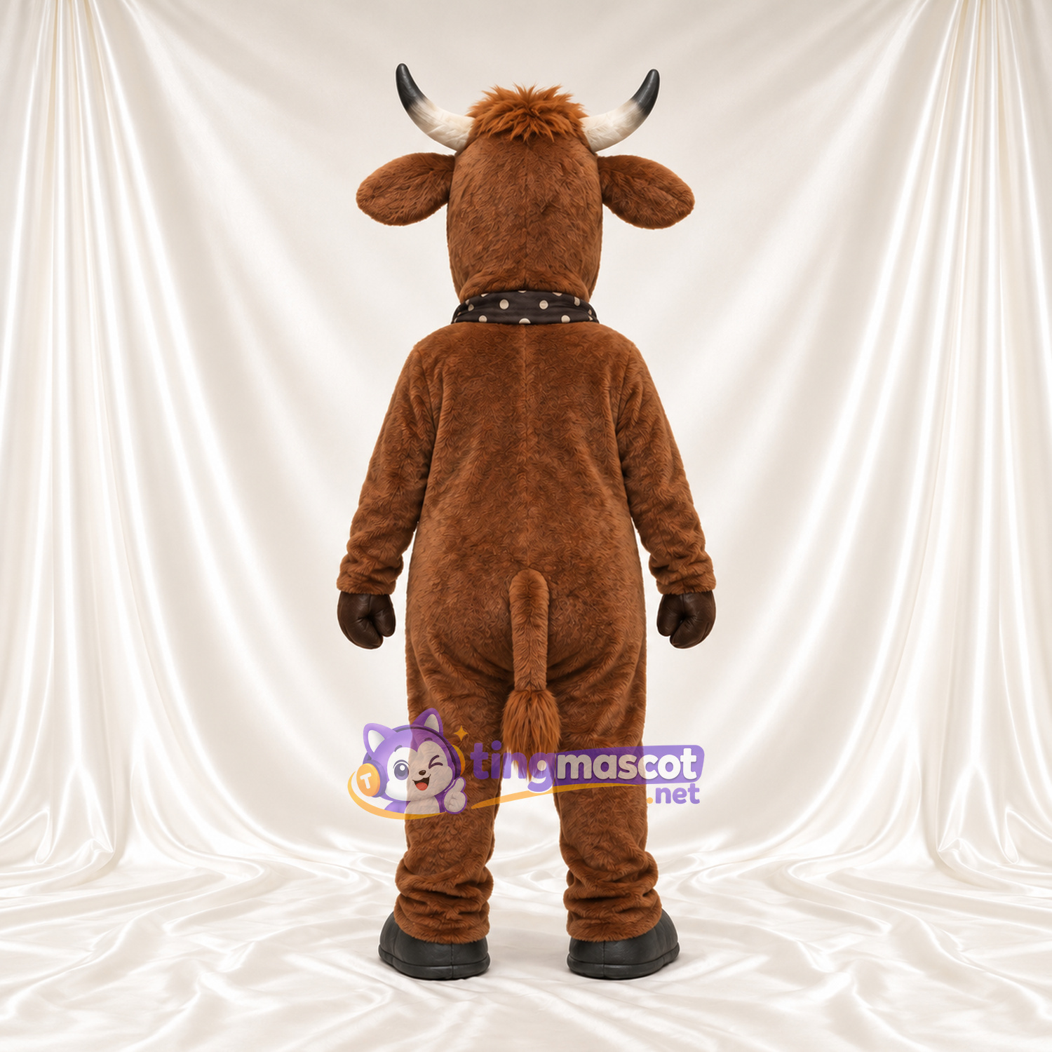 Brown Cow Mascot Costume - Black Bandana Brown Cow Mascot Costume - Black Bandana