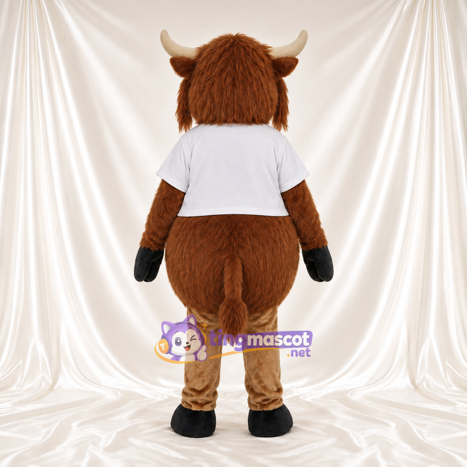 Costume de mascotte Vache – marron – Chemise (blanc) Costume de mascotte Vache – marron – Chemise (blanc)