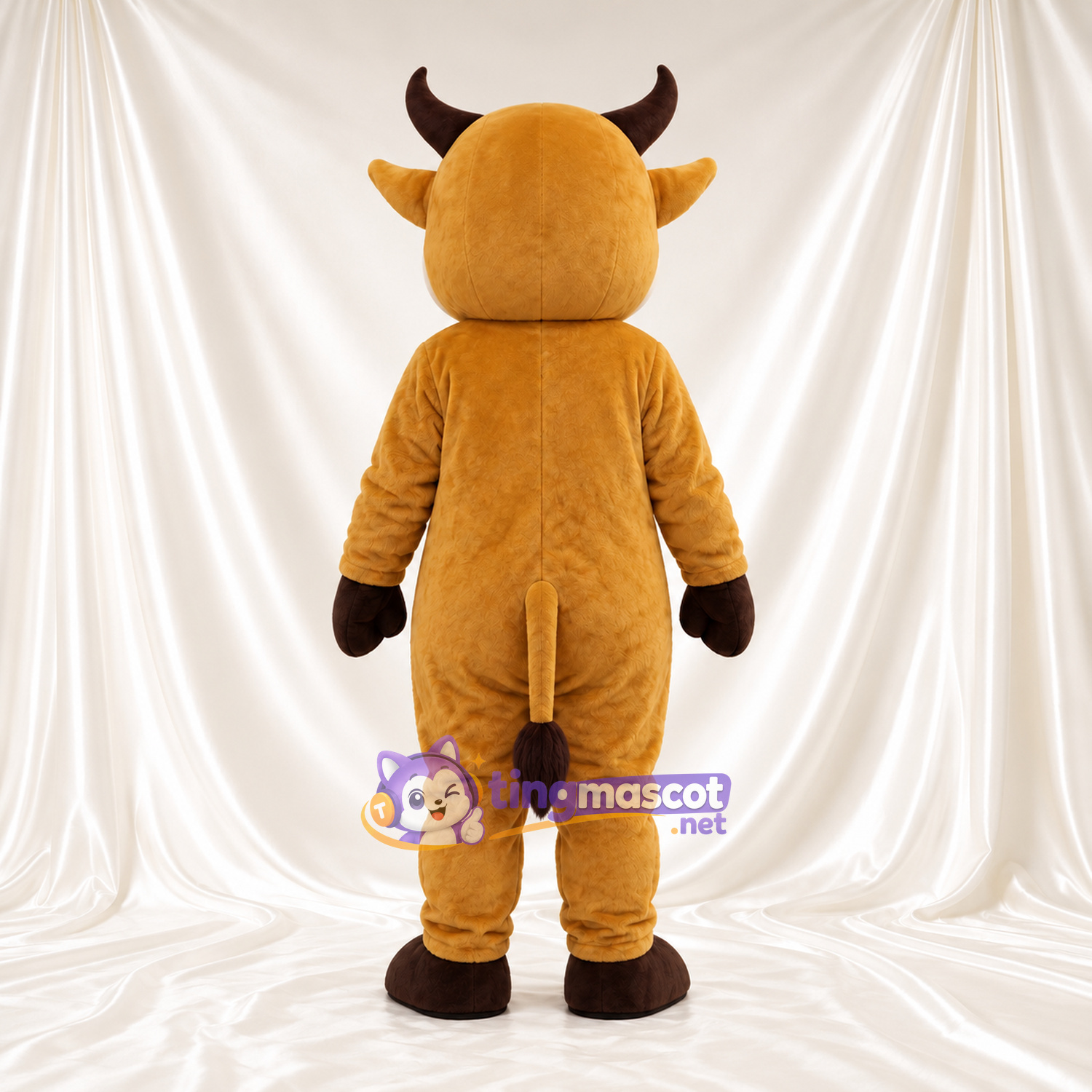 Costume de mascotte Vache – jaune – Ventre (blanc) Costume de mascotte Vache – jaune – Ventre (blanc)